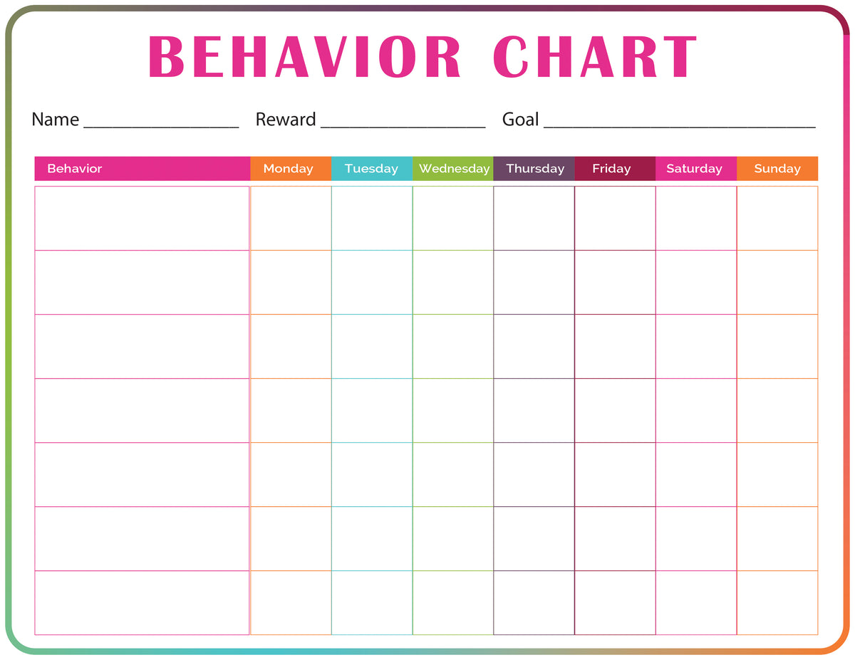 Behavior Chart – Freebie Finding Mom