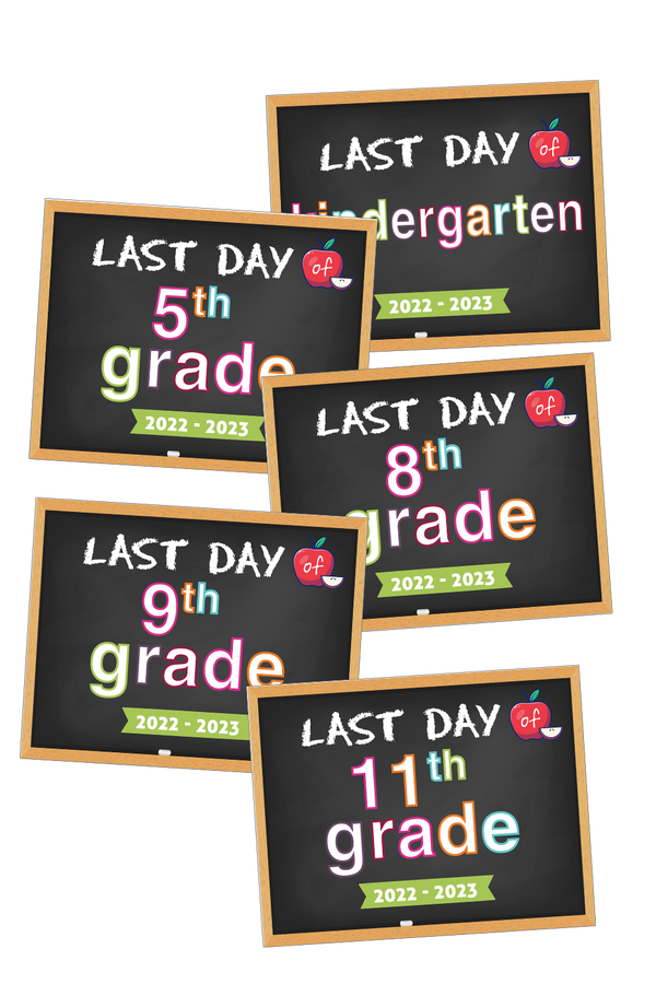 20222023 Last Day of School Signs (Chalkboard Style) Freebie Finding Mom