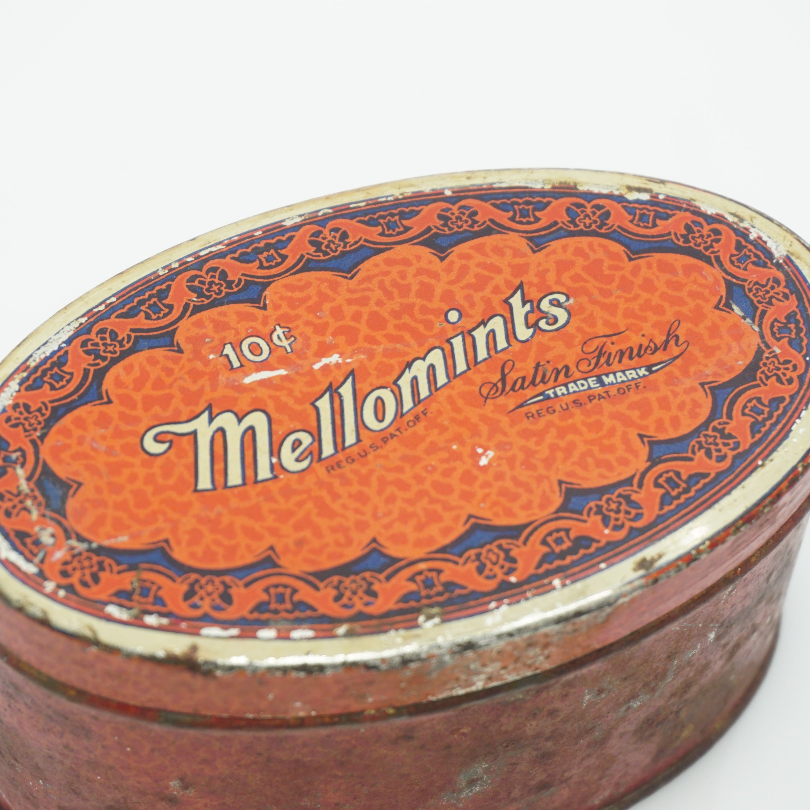 Vintage Brandle & Smith Co. Mellomints Candy Tin Litho Container. 4