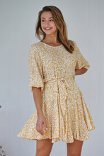 Load image into Gallery viewer, Coco bell Yellow Leopard Sleeve Dress