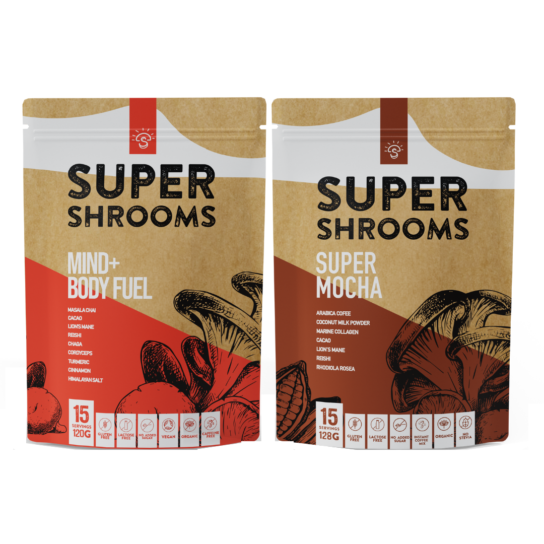 Combo: Mind Body Fuel + Super Mocha (15 serves each) - Super Shrooms product image