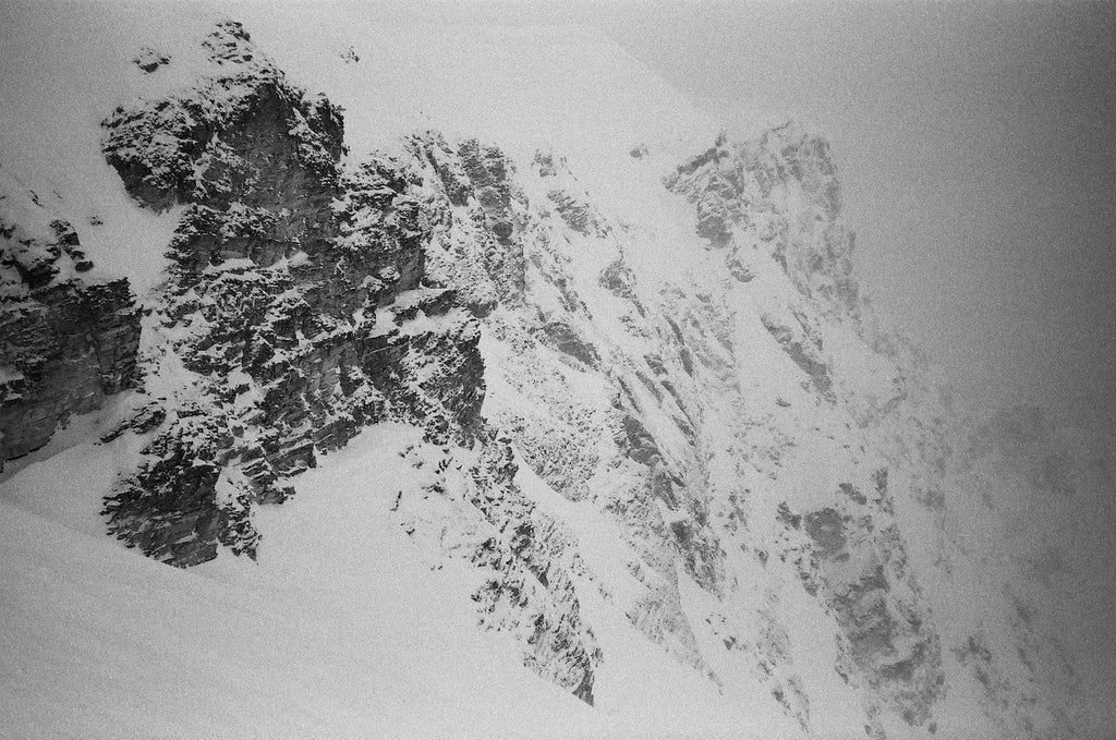 texture alpine de l'optique des glaciers