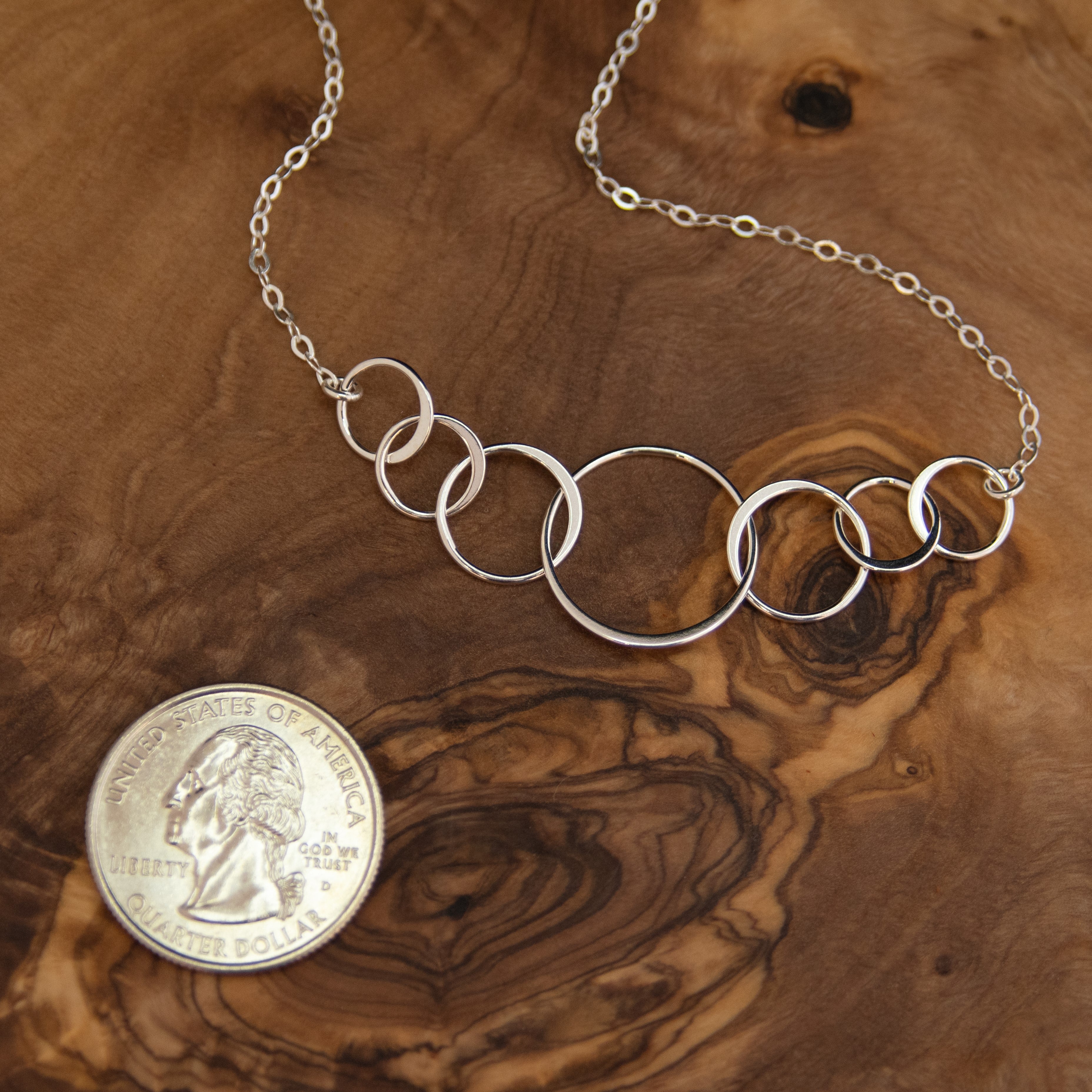 7 rings necklace for 70th birthday