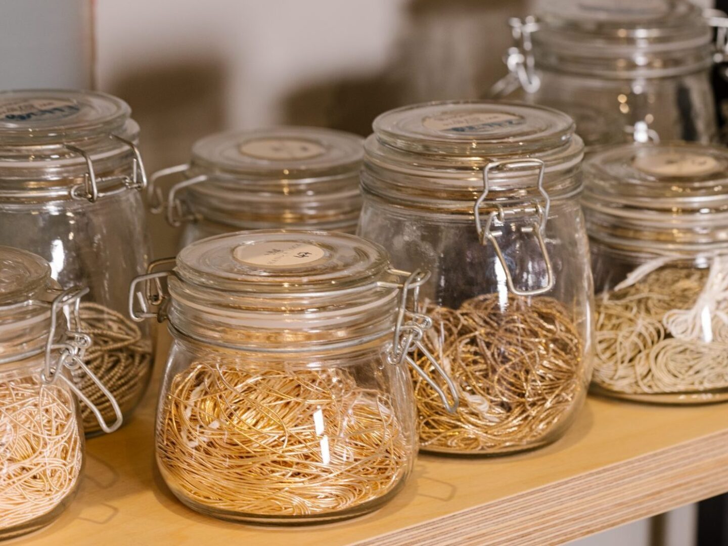 Jars of Goldwork Bullions for Hand Embroidery