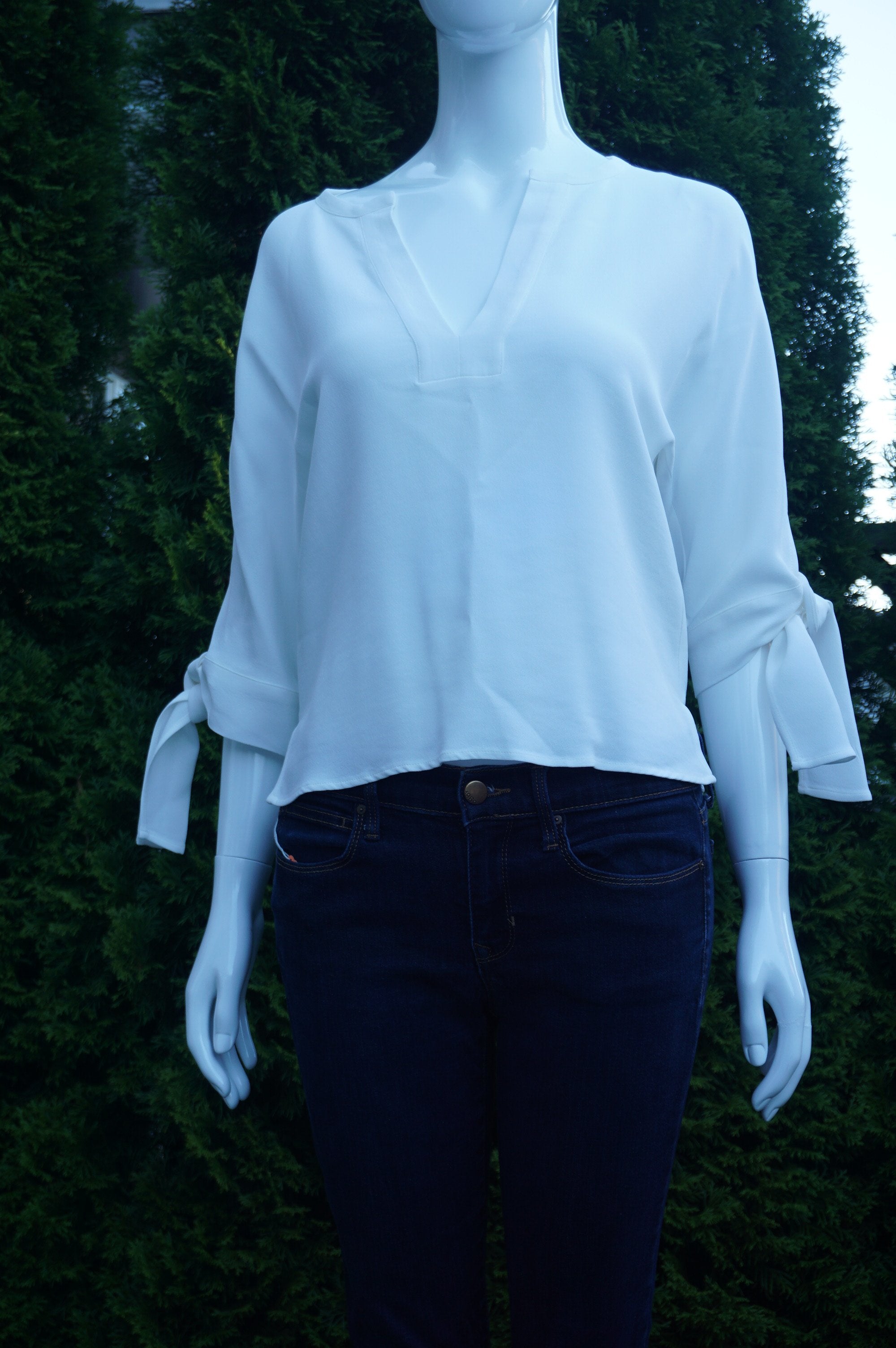 flowy white blouse