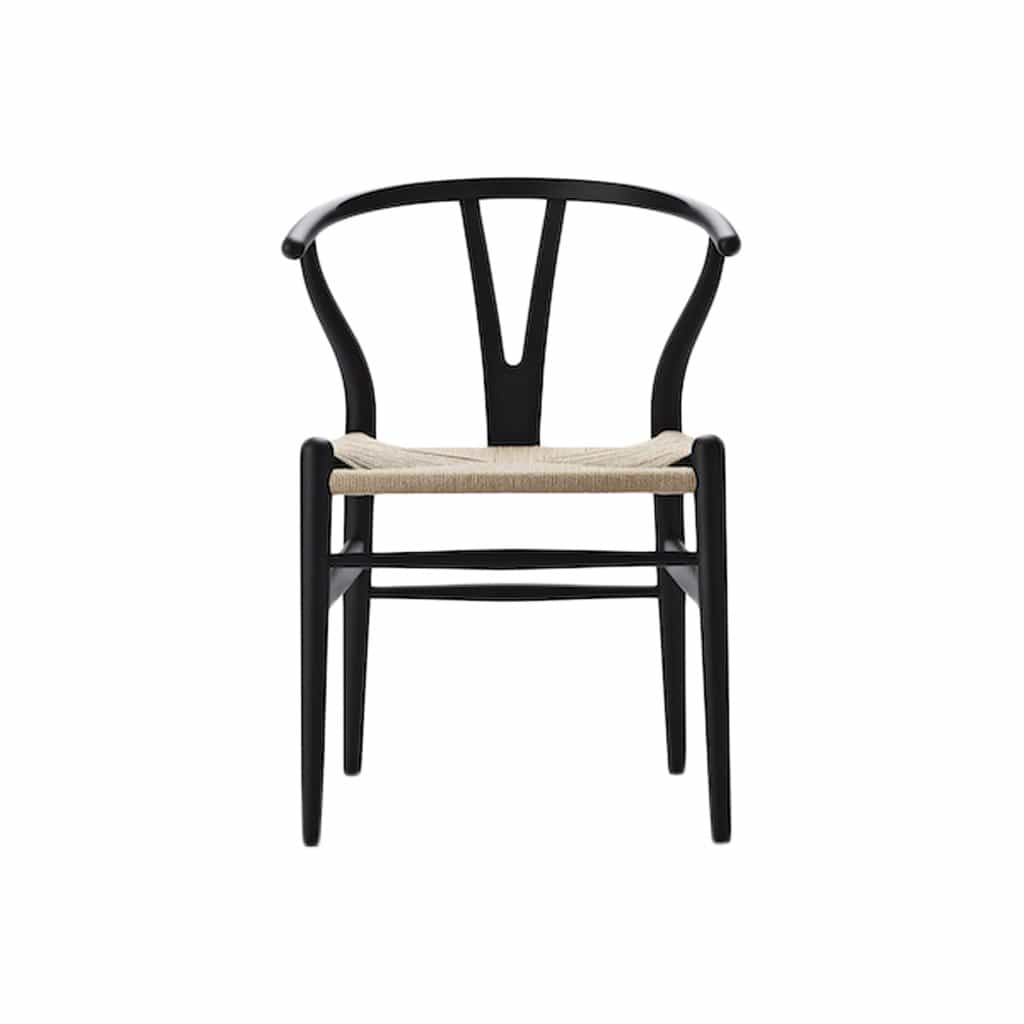 CH24 Wishbone Soft Black Chair