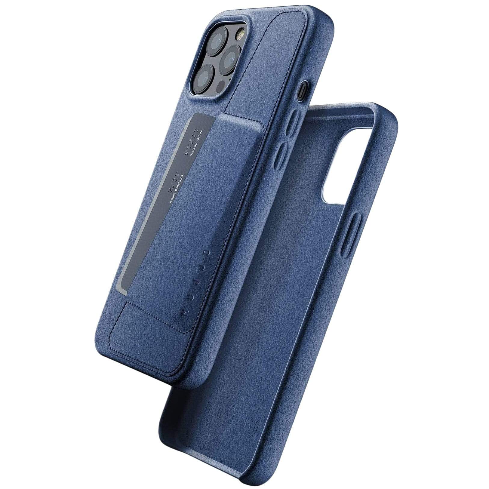 Full Leather Wallet Case For Iphone 12 Pro Max Monaco Blue Design Milk Shop