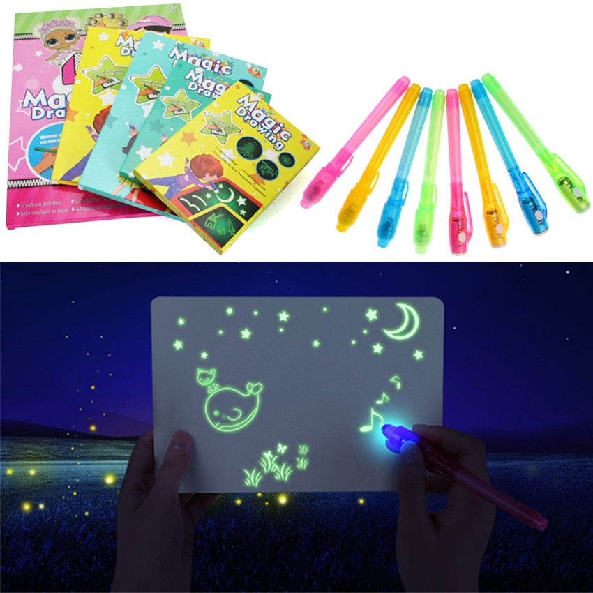 1PC A4 A5 LED Luminous Drawing Board Doodle Drawing Tablet Ma – Strange Payment