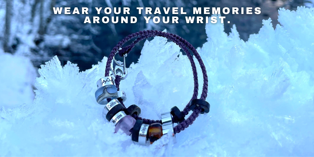 El Camino Travel Bracelet - Mountain Step wear your memories on your wrist - travel memories - solo skiing