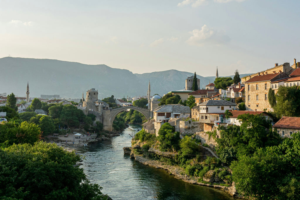 The coldest river in the world in Mostar, Bosnia and Herzegovina