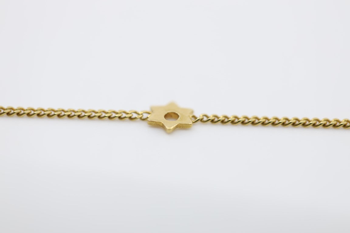18k Yellow Gold Star Spaced Chain (3.7g.)