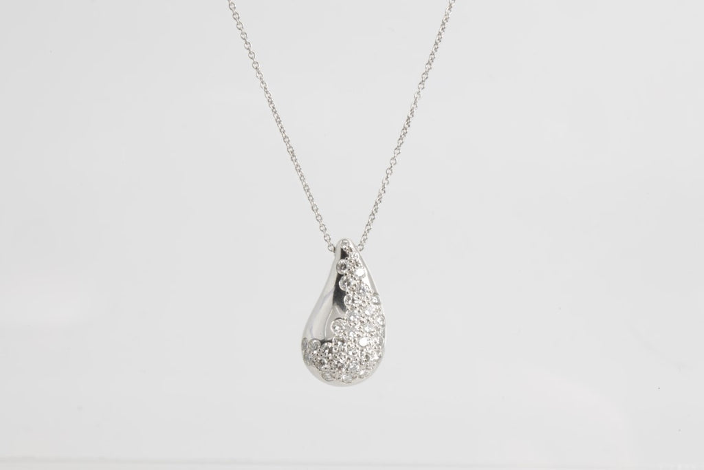 tiffany teardrop diamond necklace