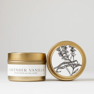 Tin Soy Candle: Lavender Vanilla - Ivy House Boutique