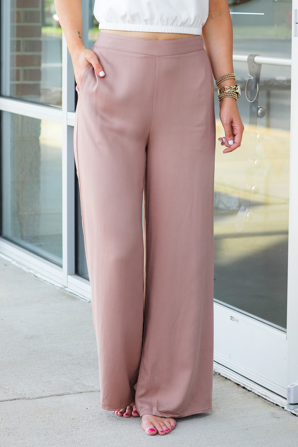 Ivy Lane Baby Pink Trousers