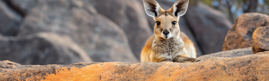 Yellow Footed Rock Wallaby in the Flinders Ranges