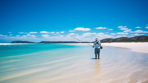 Fishing on Fraser Island
