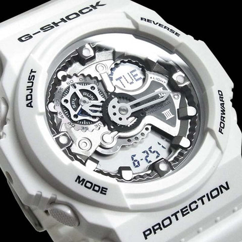 Casio G Shock Metallic Shadow White Resin Large Watch Ga 300 7a Watchain
