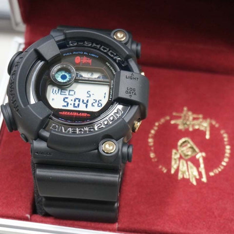 g shock frogman stussy x bape