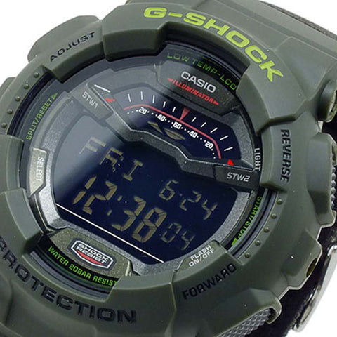 Casio G Shock G Lide Series Military Green Nylon Band Watch Gls 100 3d Watchain