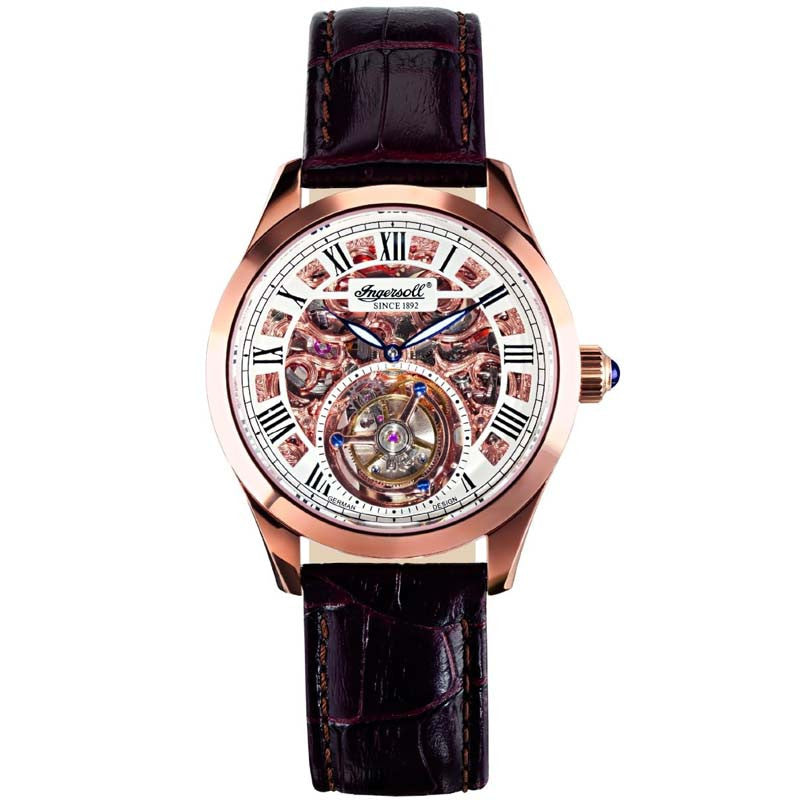 INGERSOLL GOLDEN SPIKE TOURBILLON MECHANICAL WATCH IN5102SRG-XH – Watchain