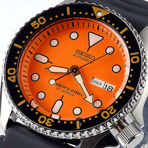 Seiko Diver Orange Dial Automatic Mens Watch Skx011j1 Poland, SAVE 47% -  
