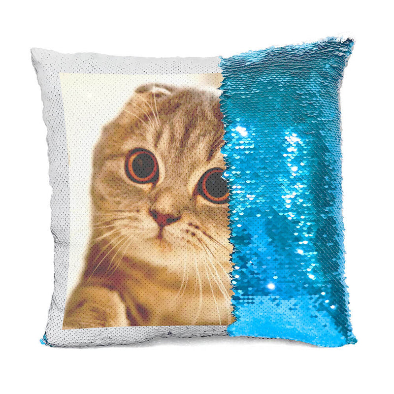 custom flip sequin pillow