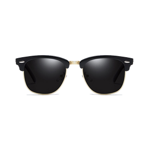 Black & Gold half frame sunglasses