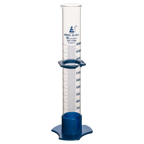 Graduated Cylinder, 250mL - Class A - Squat Form - Hexagonal Base