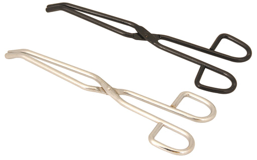 Beaker Tongs, 9.75 Long - Rubber Coated Jaws - Nickel Plated Steel