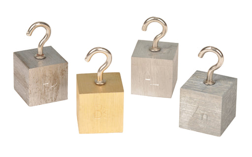 4 Piece Density Cubes Set - Includes Brass, Copper, Aluminum