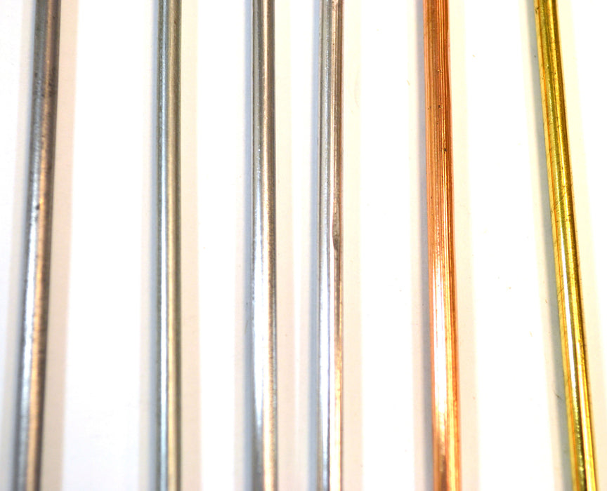 copper and zinc rods