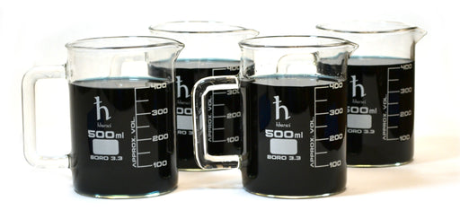 Glass Erlenmeyer Conical Flask Mug, 500 mL, 16.9 oz (#BKM500EF