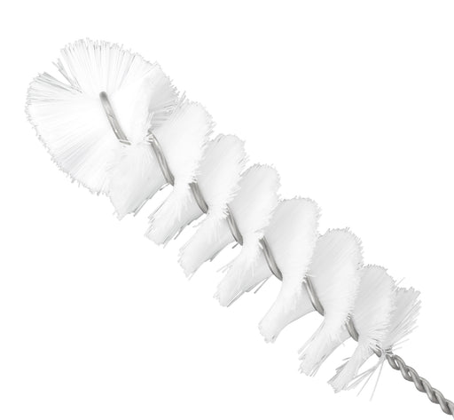 Semi-Micro Test Tube Brush - White Nylon, Twisted Wire Handle