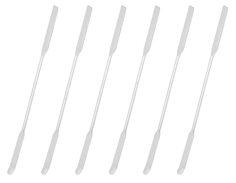 6PK Scoops with Spatulas, 5.9 Inch - Teflon Coated Stainless Steel