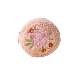 Dainty Floral Circle Teddy Pouch - Pickering Boxwood