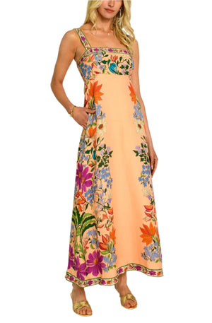 Annalisa Dress in Tapestry Peach by Elizabeth James the Label - Pickering Boxwood