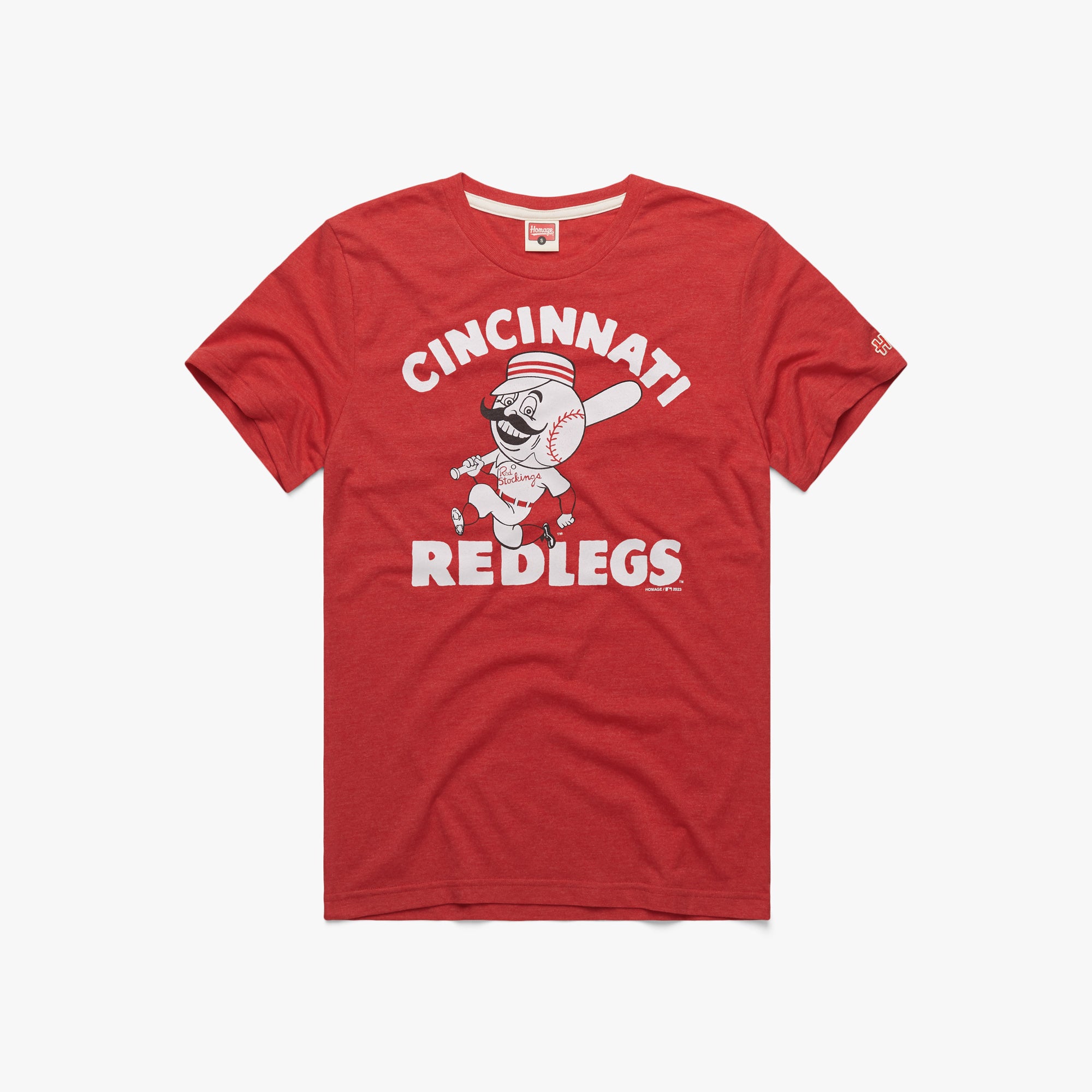 Cincinnati Reds Elly de La Cruz Signature Jersey T-Shirt from Homage. | Red | Vintage Apparel from Homage.