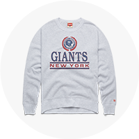 New York Giants Helmet Retro T-Shirt from Homage. | Officially Licensed Vintage NFL Apparel from Homage Pro Shop.