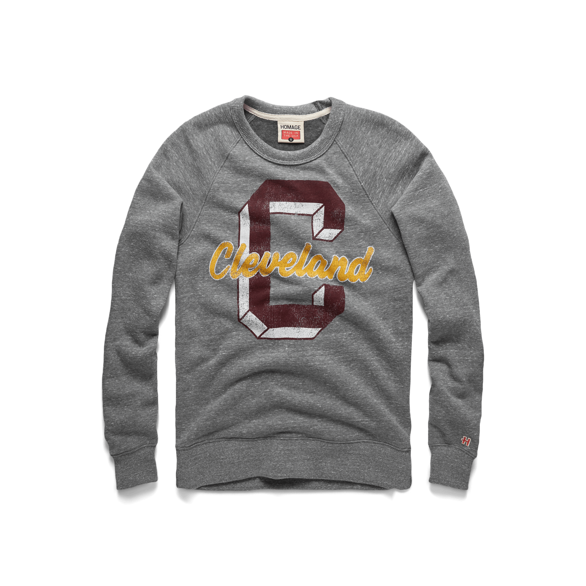 Block C Cleveland Crewneck CLE Ohio Football Sweatshirt – HOMAGE