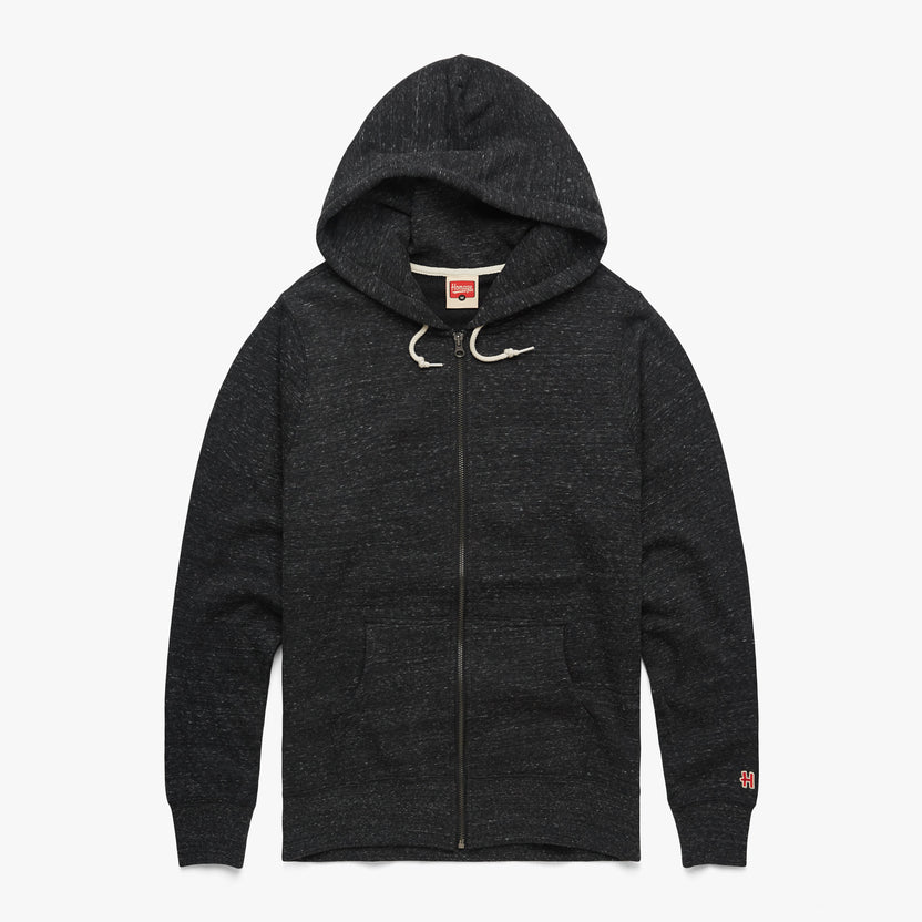 Go-To Full Zip Hoodie | Men's Black Zip-Up Hoodie – HOMAGE