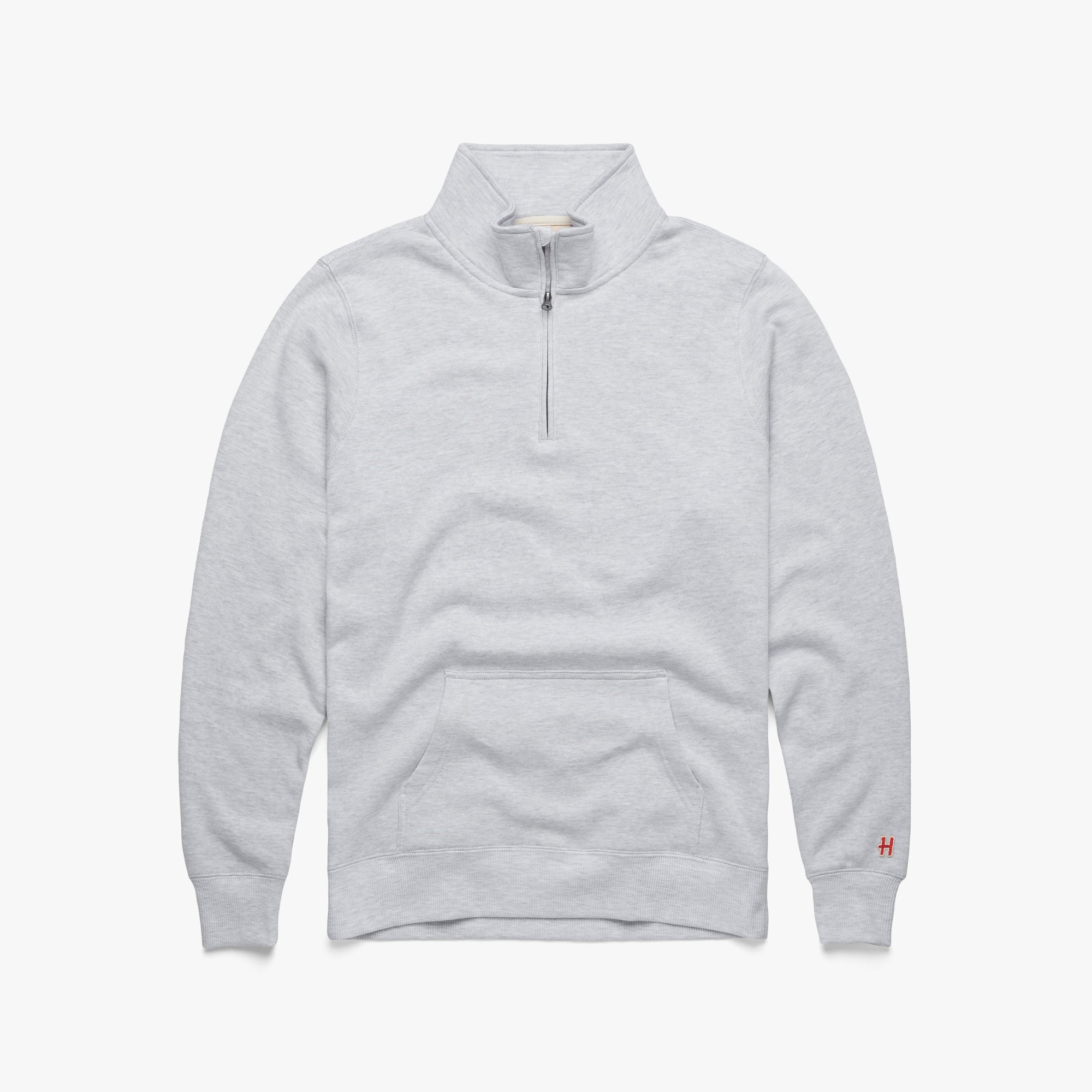 grey quarter zip sweatshirt