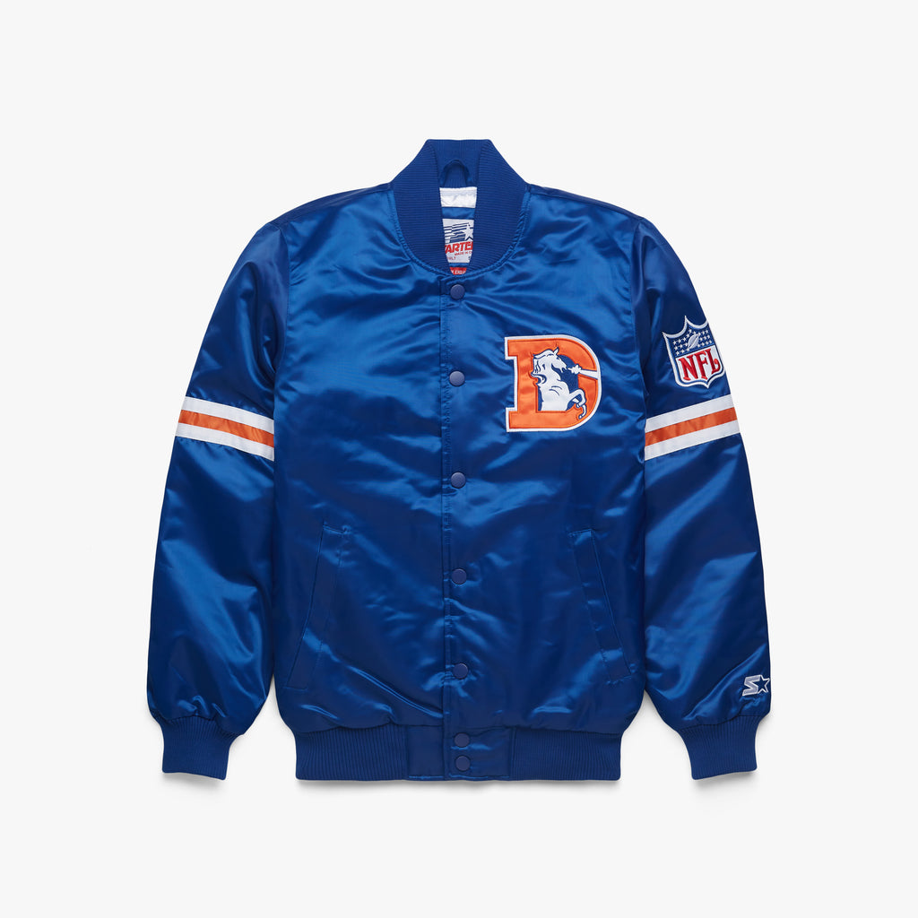 HOMAGE X Starter Broncos Satin Jacket | Men's Retro NFL Jacket