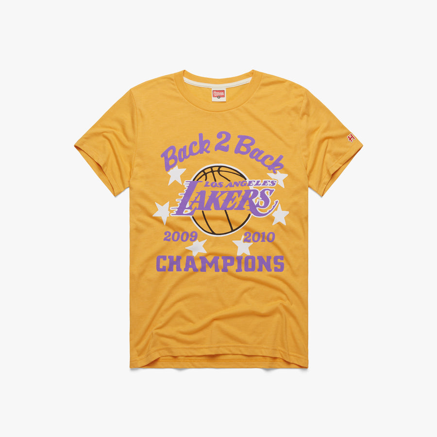 La Lakers Back 2 Back Champs 09 10 Men S Nba T Shirt Homage