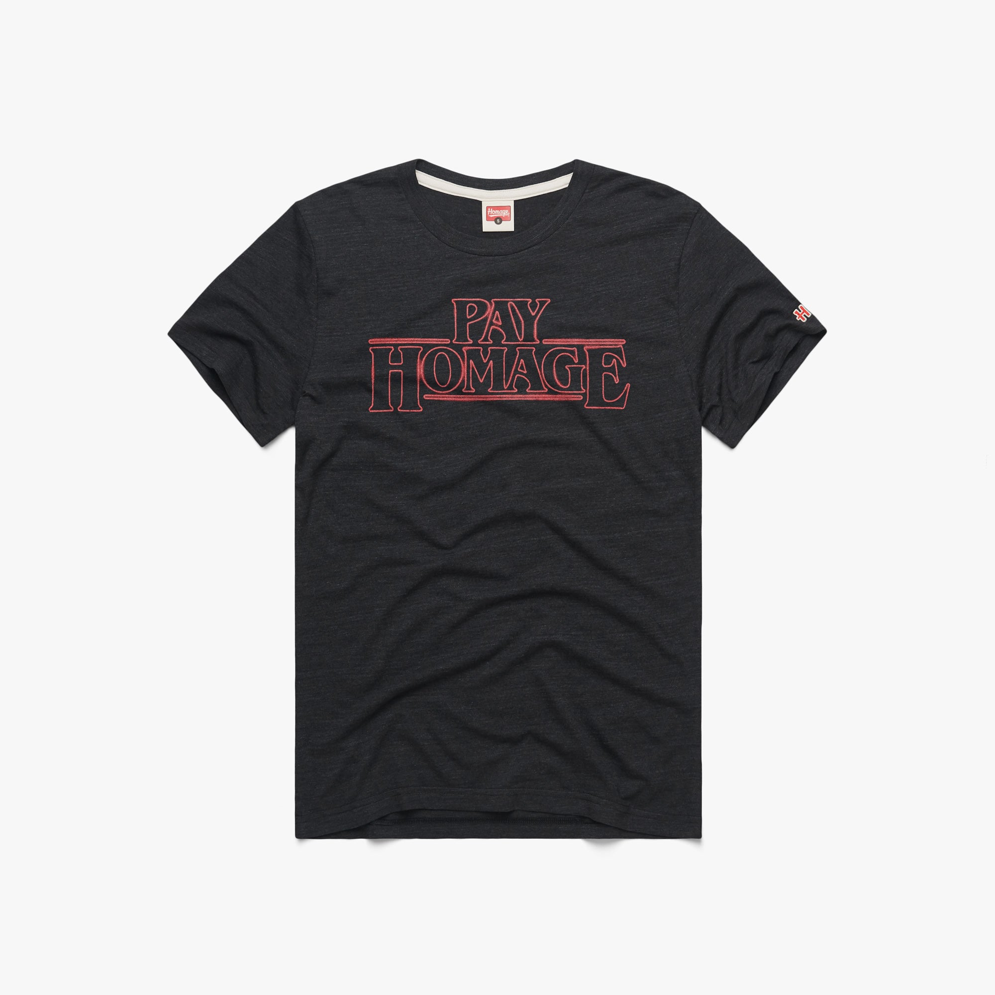 Chris Olave Ohio State T-Shirt from Homage. | Officially Licensed Ohio State Gear | Charcoal | Ohio State Vintage Apparel from Homage.