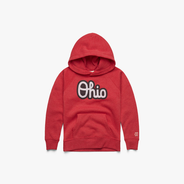 Youth Script Ohio Outline Hoodie | Retro Kids' Ohio State Sweatshirt ...