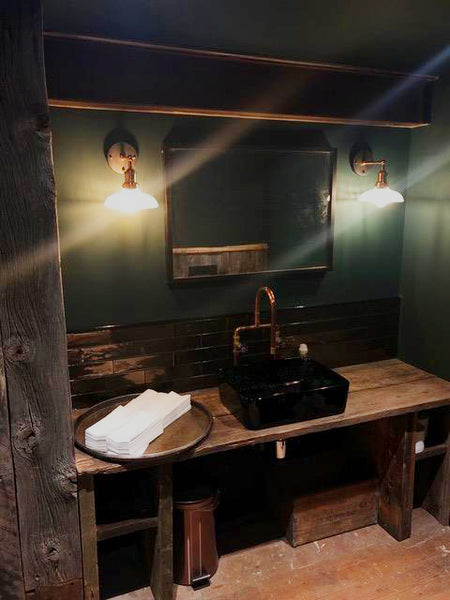 Rustic looking bathroom interior