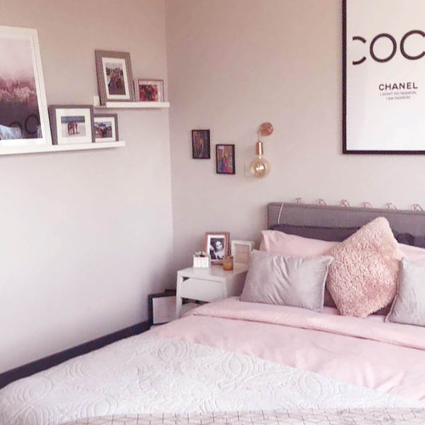 Pink bedroom interior design