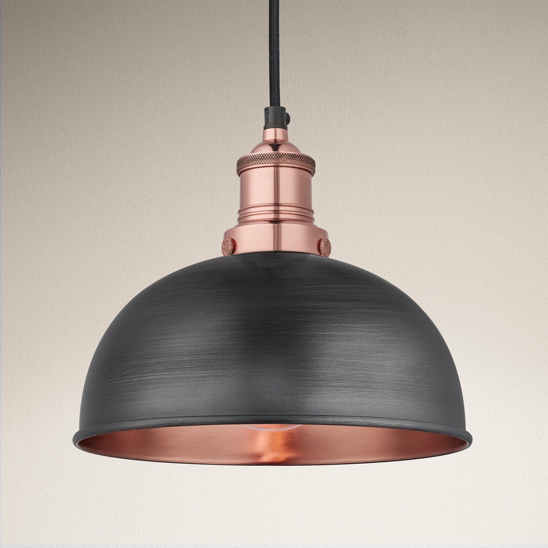 Brooklyn 1-Light Dome Pendant brown