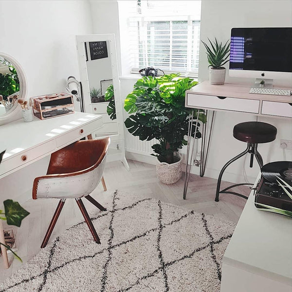 Modern office with chic stool