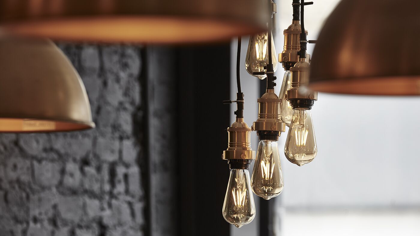 Industrial cafe interior 